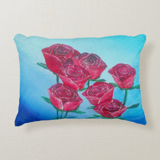 Red rose pillow