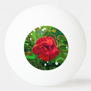 RED ROSE  PING PONG BALL