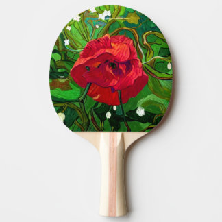 RED ROSE PING PONG PADDLE
