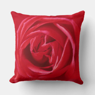 Red rose print cushion