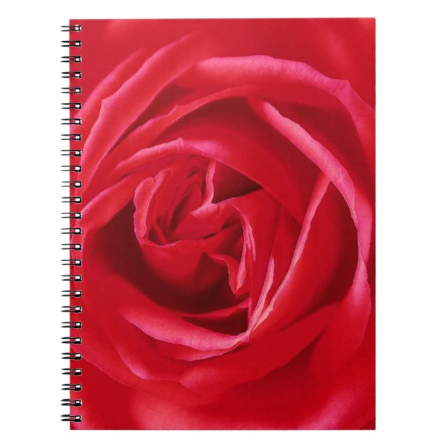 Red rose print notebook (Front)
