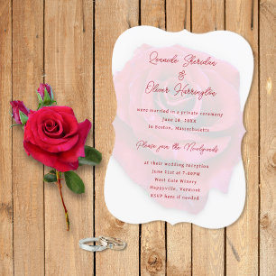 Red Rose Reception Only Wedding Invitation