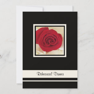 Red Rose Rehearsal Dinner Invitation