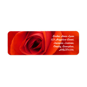 Red Rose Return Address Label