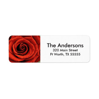 Red Rose Return Address Labels