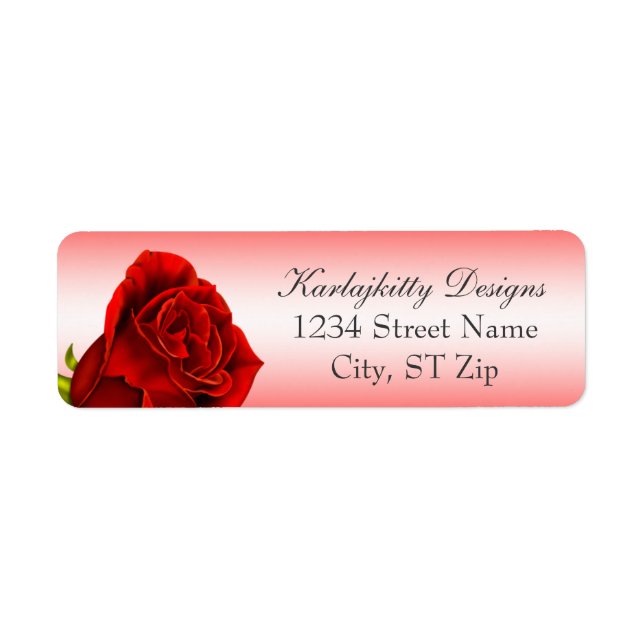 Red Rose Return Labels (Front)