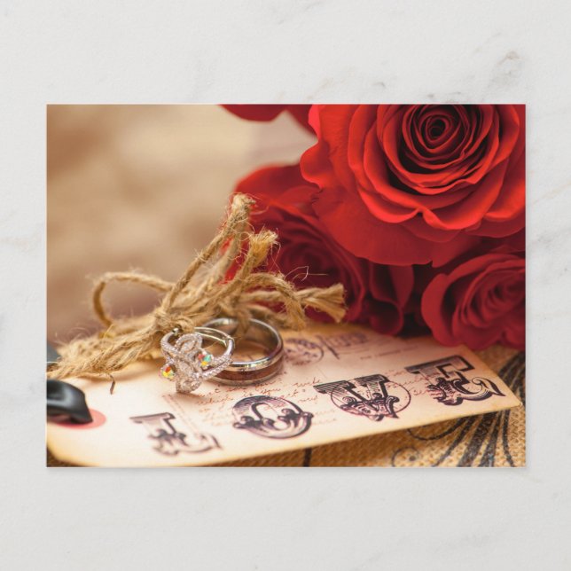 Red Rose Ring Postcard (Front)