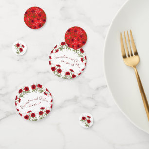Red Rose Romantic Wedding Confetti