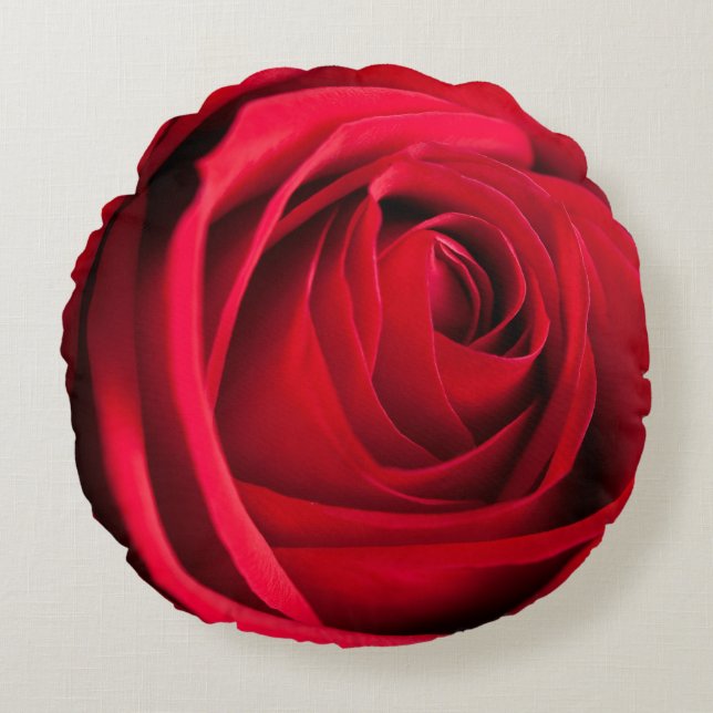 Red Rose Round Cushion (Front)