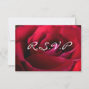 Red Rose RSVP Personalised Rose Cards