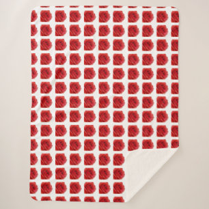 Red Rose Sherpa Blanket