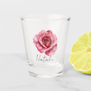 Red Rose Shot Glass