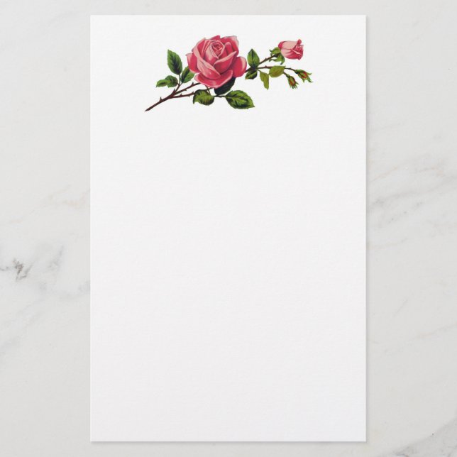 Red Rose Stationery (Front)