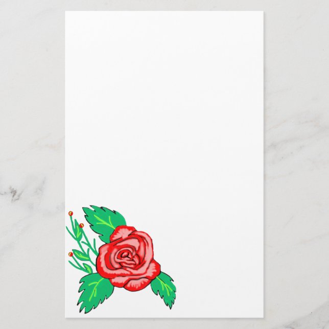 Red Rose Stationery (Front)