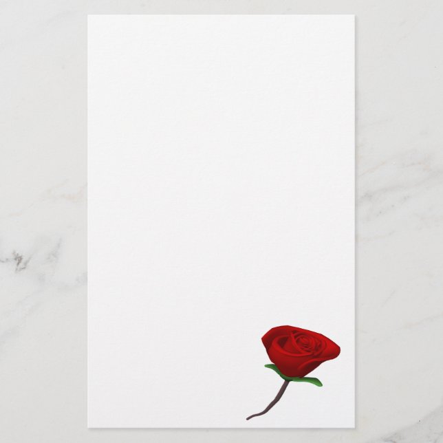 Red Rose Stationery (Front)