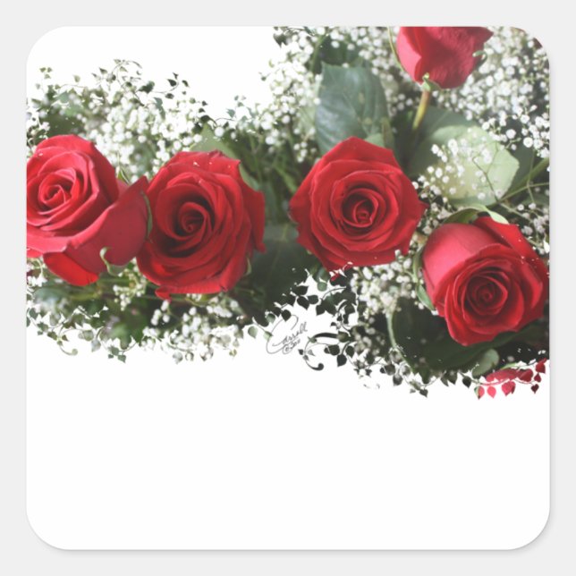 Red Rose Stickers (Front)