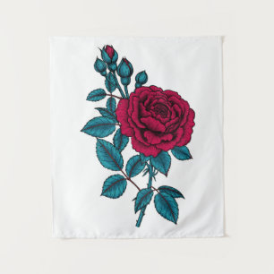 Red rose tapestry