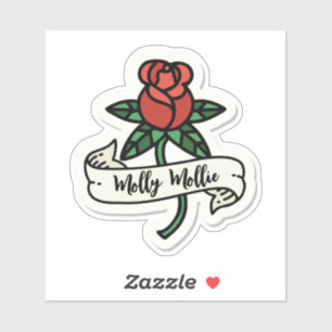 Red  Rose Tattoo Design  Custom-Cut Vinyl Sticker