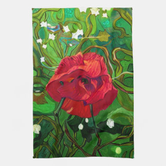 RED ROSE TEA TOWEL