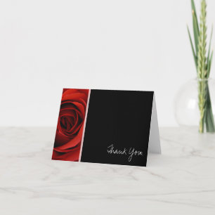 Red Rose - Thank You Card