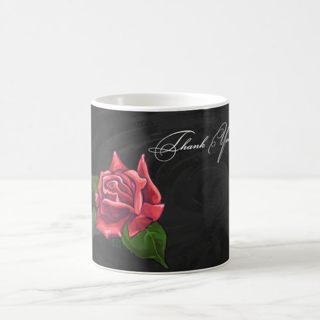 Red Rose Thank You Coffee Mug (Center)