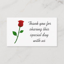 Red Rose Thank You Flower Wedding Place