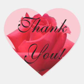 Red Rose Thank You Sticker