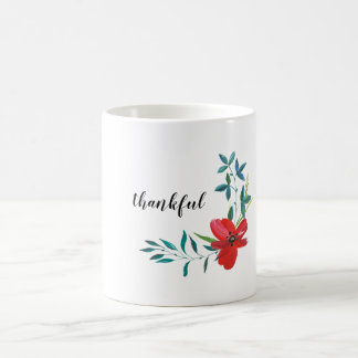 Red Rose Thankful Mug