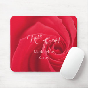 Red Rose Therapy Opaque Personalized Mouse Pad