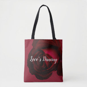 Red rose tote bag
