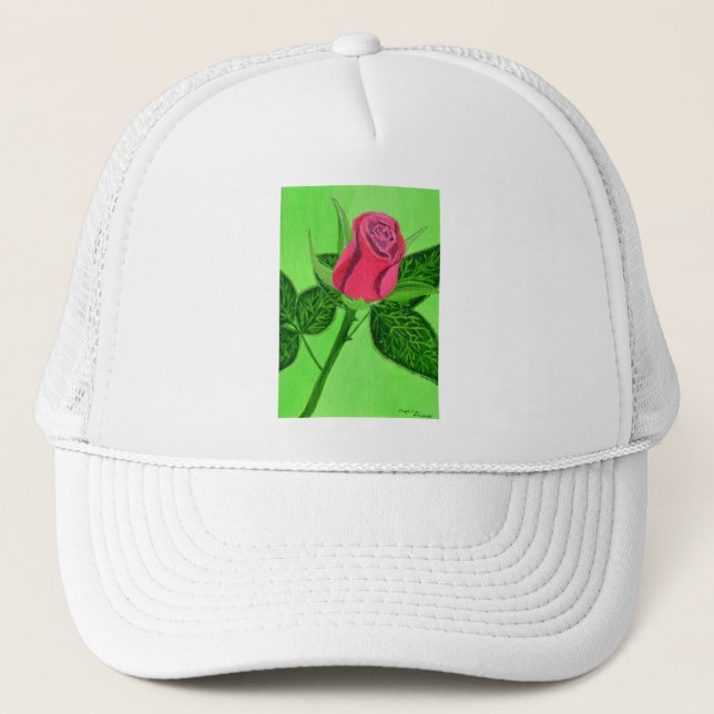 Red Rose Trucker Hat (Front)
