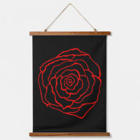 Red Rose Wall Art Tapestry