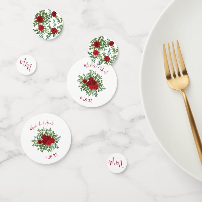 Red Rose Wedding Confetti (Group)