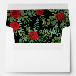 Red Rose Wedding Envelope