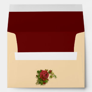 Red Rose Wedding Envelope