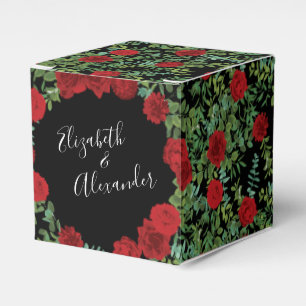 Red Rose Wedding Favour Box