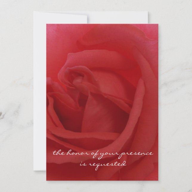 Red Rose Wedding Invitation (Front)