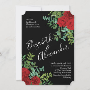 Red Rose Wedding Invitation