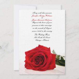 Red Rose Wedding Invitation
