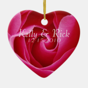 Red Rose Wedding Ornament