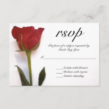 Red rose wedding RSVP