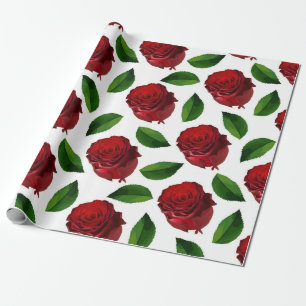 Red rose wrapping paper