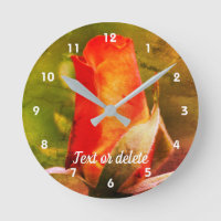 Red Rosebud Close Up Abstract Personalised