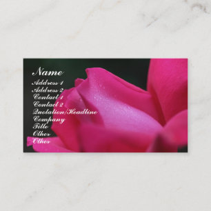 Red Rosebud Close Up Flower Business Card