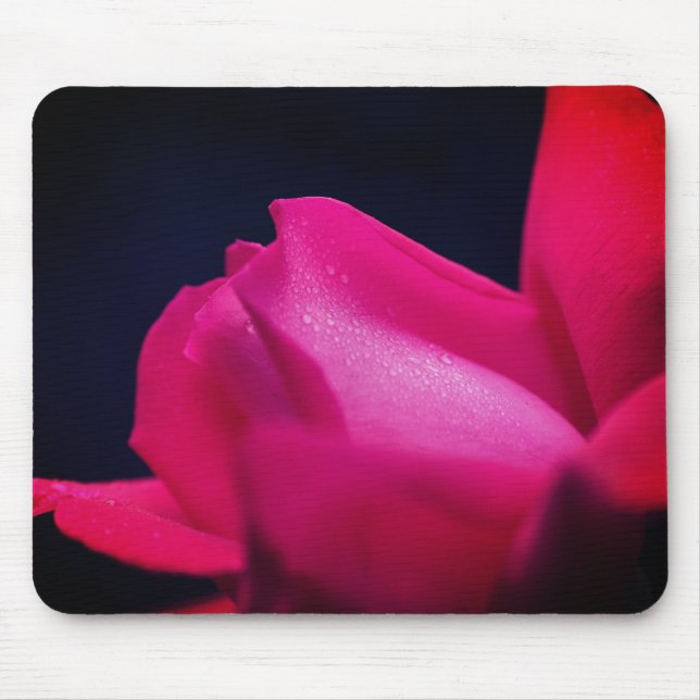 Red Rosebud Flower  Mouse Pad (Front)