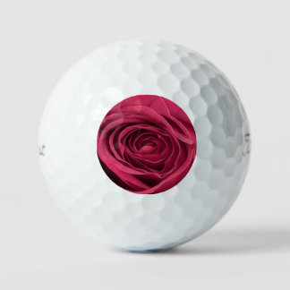 Red Rosebud Golf Balls