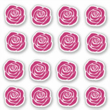 Red Roses 16 Sticker Set
