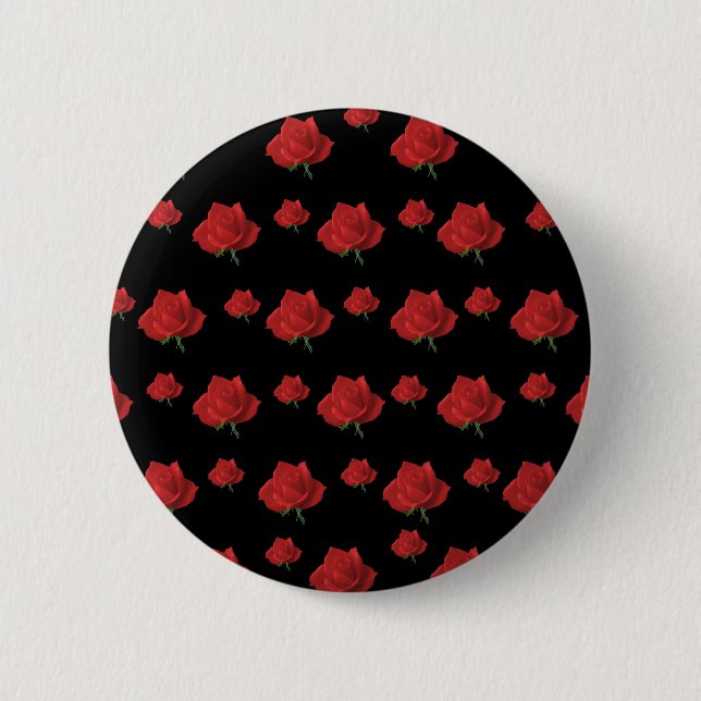 Red Roses 6 Cm Round Badge (Front)