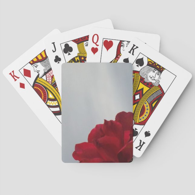 Red Roses Against a Bright Blue Sky Playing Cards (Back)