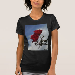 Red Roses Against a Bright Blue Sky T-Shirt